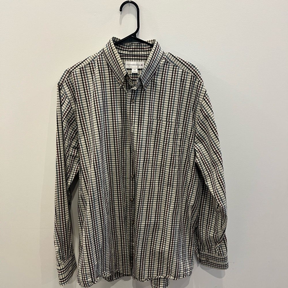 Cutter & Buck Men's Checkered Shirt - Black and White